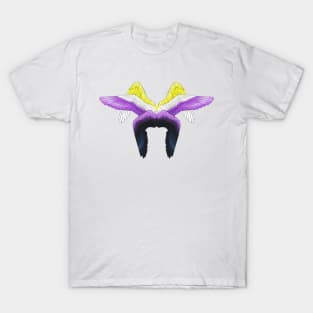 Nonbinary Pride Angel Wings T-Shirt